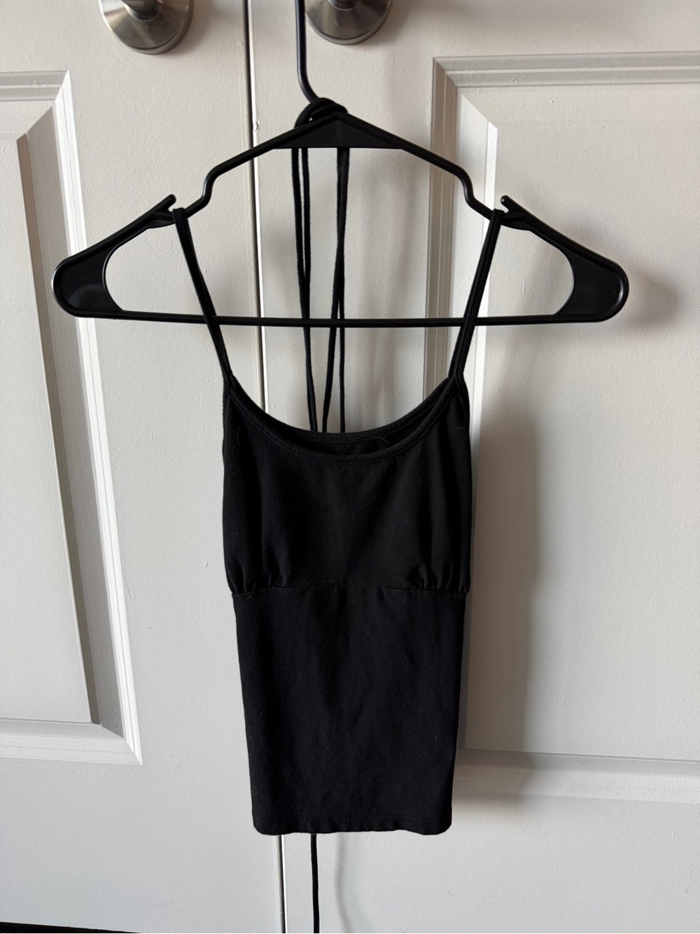 Black Brandy Melville Lace Up Back Corset Strappy Cami Top